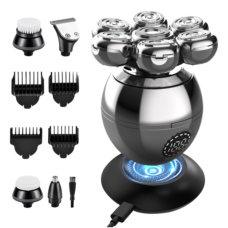 Afeitadora multifuncional con pantalla digital LCD y lavado corporal completo con carga USB_voghion.com