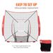 VEVOR 7x7 Ft Baseball Softball Practice Net, Portable Baseball Training Net For Hitting Batting Catching Pitching, Backstop Baseball Equipment Training Aids With Strike Zone_voghion.com