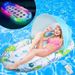 Night Solar Light Luminous Inflatable Elliptical Floating Row For Adults On The Water With Sunshade_voghion.com