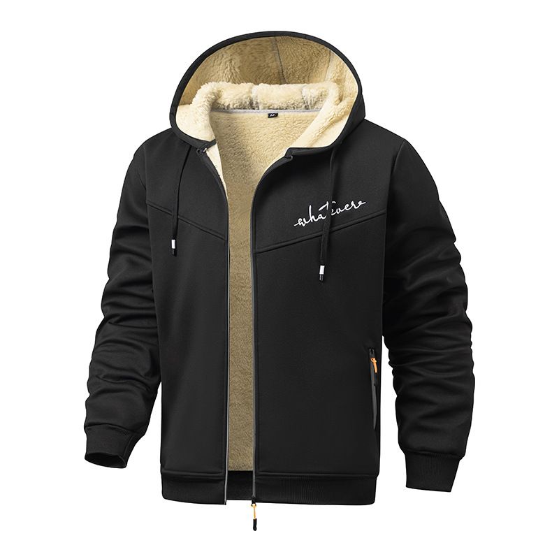 Cozy Fleece Hooded Sweatshirt For Men & Women - Soft Sherpa Lining, Warm Winter Pullover, Unisex Casual Streetwear (EU Sizing)_voghion.com