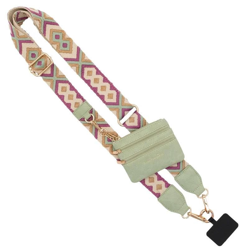 Women's bag accessories cross border crossbody shoulder strap diamond print bag strap replacement shoulder strap shoulder bag strap _voghion.com