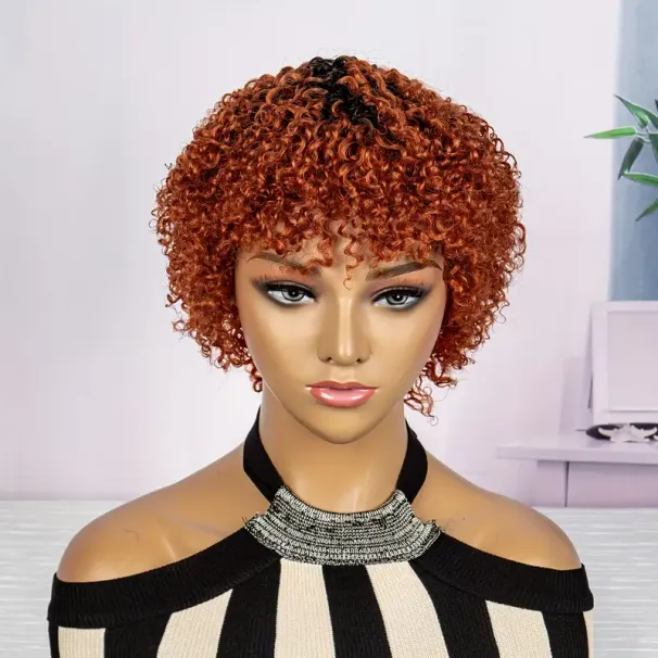 Περούκες κοντές σγουρές κυματιστές τρίχες 180% με κτυπήματα 6 ιντσών Βραζιλιάνικες σγουρές ανθρώπινες περούκες για γυναίκες_voghion.com