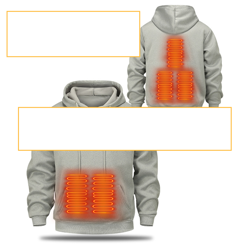 Men's Clothing 5 zone heating sweatshirt men's USB heating sweatshirt warm electric heating hooded heating clothing heating sweatshirt_voghion.com