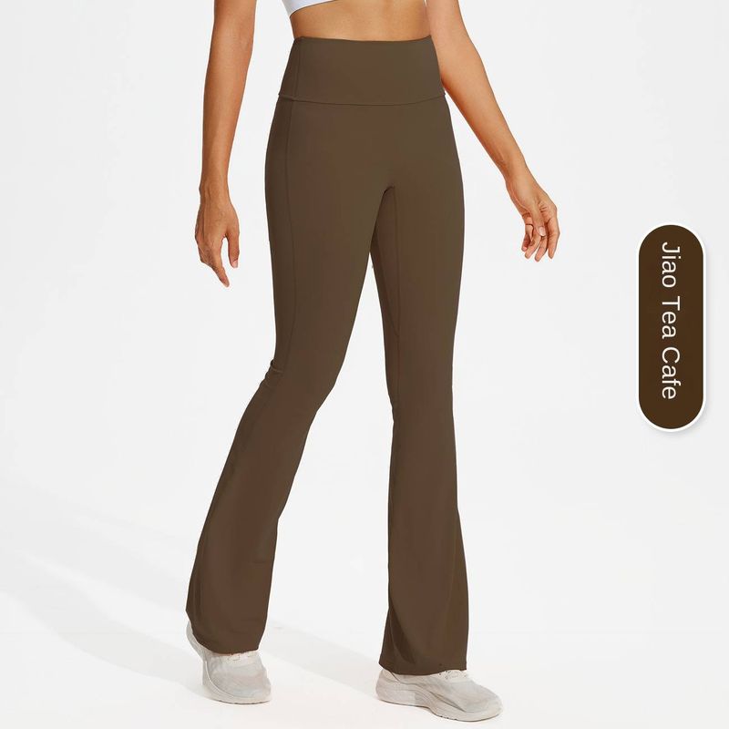 NOKO Sports 7A Antibacterial Wide-leg Tights Nude Hip-lifting Yoga Flared Pants Women's Dance High-waisted Flared Casual Sports Pants_voghion.com