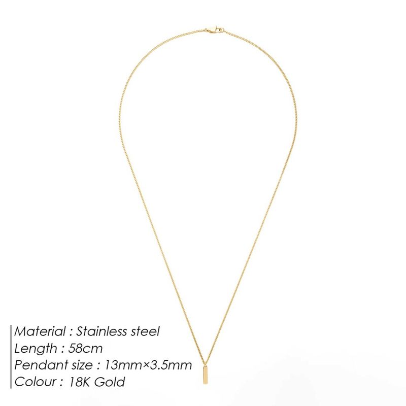 Fashion Men's Niche Simple Cuban Necklace Personality Design Sense Light Luxury Clavicle Chain_voghion.com
