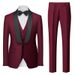 Ropa de hombre Traje de esmoquin de tres piezas con doble abertura para hombre_voghion.com
