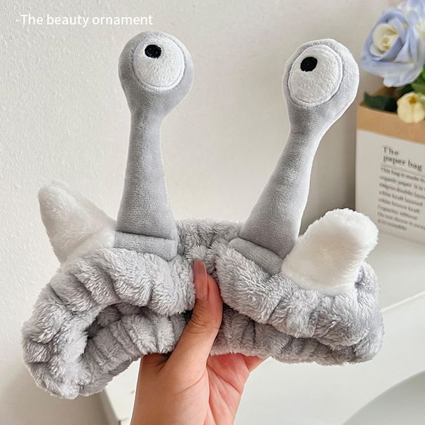 Fascia per capelli a forma di lumaca, fascia elastica per capelli in peluche per uomo e donna, per un lavaggio del viso stravagante_voghion.com