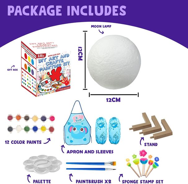 Ise ise kuu maalimine Graffiti öövalgus planeedi värvimine õpetlikud mänguasjad laste käed aju peale_voghion.com