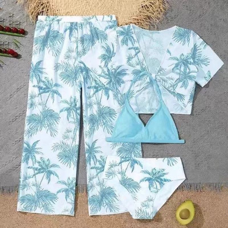 Yeni Stil Büyük Kız Üç Parçalı Bikini Mayo_voghion.com
