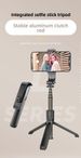 Perche à selfie Bluetooth pour téléphone portable, mini trépied intégré, support de lumière LED, diffusion photo en direct, artefact_voghion.com