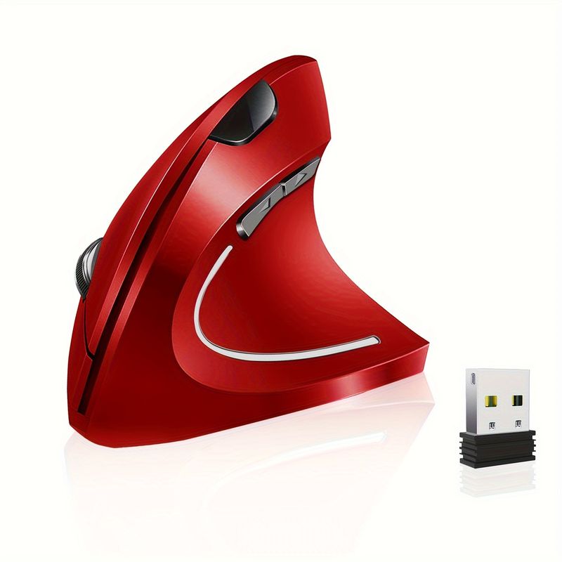 [Hot sales]Ergonomic Wireless Vertical Mouse with Animal Print, Optical Movement Detection, Rechargeable Lithium-Polymer Battery_voghion.com