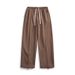 Herren Loose-Fit Freizeithose – Leicht ausgestellt, Unifarben, Minimalistische Streetwear (Schwarz/Dunkelgrau/Erbsengrün/Apricot/Camel, M-XXXL)_voghion.com