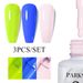 Parkson 3 kpl värigeelilakka Macaron-värit pehmeät värikkäät kynsilakkataidekynsitarvikkeet ammattilaisille kynsigeelipakkaukset_voghion.com