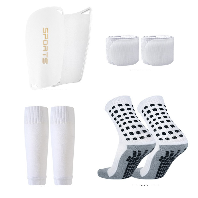 Four Piece Set Of Shin Guards, Football Socks, Socks And Straps Set, Children's Sports Shin Guards, Mid Tube Socks And Protective Gear_voghion.com