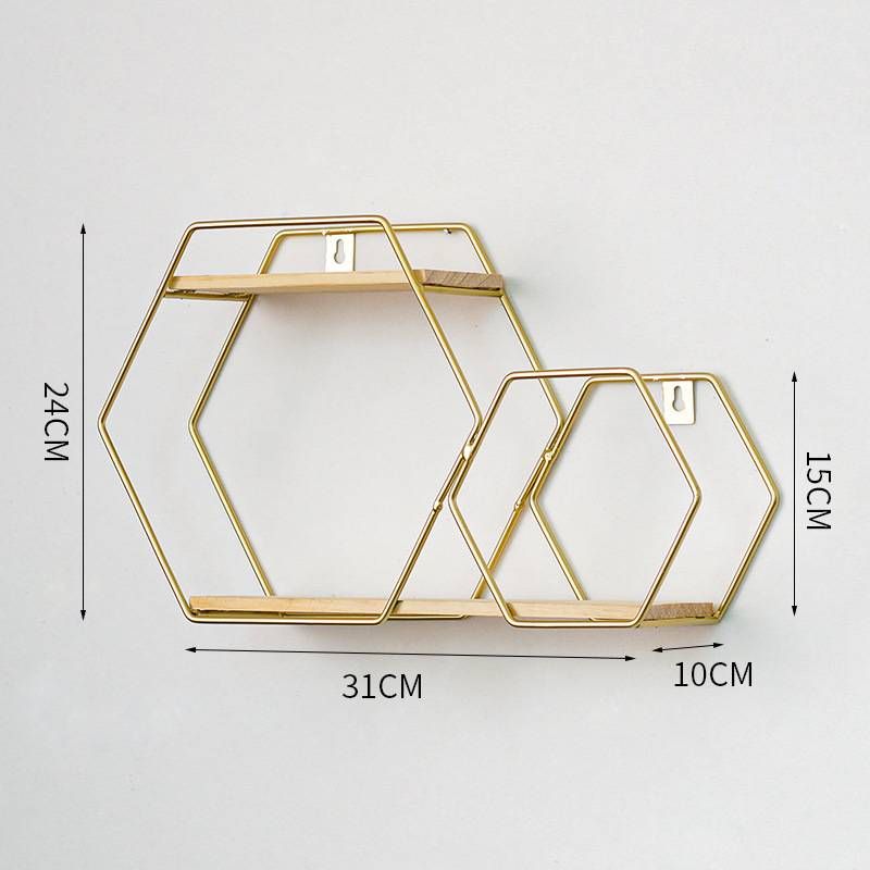 Scandinavian Style Wall Shelf Iron Home Living Room Wall Ornaments Artifacts Storage Creative Background Wall Decorative Shelf_voghion.com