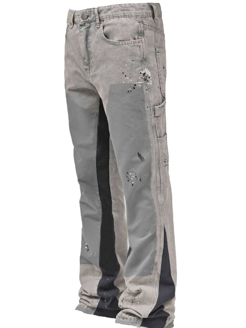 Men's Clothing Sense Wear-out Loose Jeans Men's And Women's Fashion Retro Youth All-match Straight Pants_voghion.com