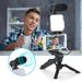 Fill Light, Microphone, Selfie Stick Set, 5-in-1 Portable Mobile Phone Tripod, Suitable For Live Streaming, Vlog, Outdoor Activities, Interviews_voghion.com