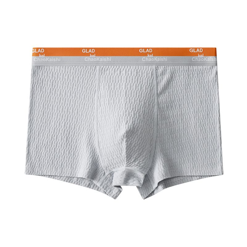 New2024 roupa íntima masculina de alta qualidade, algodão puro, cintura média, calças de quatro cantos, shorts confortáveis ​​e respiráveis_voghion.com