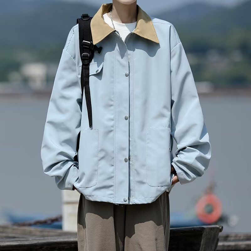 Autumn Casual Jacket Men's Workwear Retro Loose High-end Top Jacket_voghion.com
