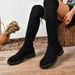 New long boots women over knee high heels new elastic long boots spring and autumn single thin_voghion.com