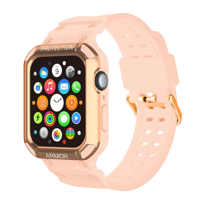 Auerbandhülle fir iWatch 40mm 41mm 44mm 45mm Serie 9 8 7 SE 6 5 4 3 2 Auerband a Gehäuse Set_voghion.com