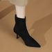 cameido Pointed-toe Stiletto High-heeled Short Boots for Women, Slimming Boots, Versatile Short Fashion Boots in 2024_voghion.com