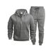 Men's Hooded Sweatshirt & Jogger Set - Thick Fleece-Lined Winter Tracksuit, Oversized Streetwear Two-Piece For Youth_voghion.com