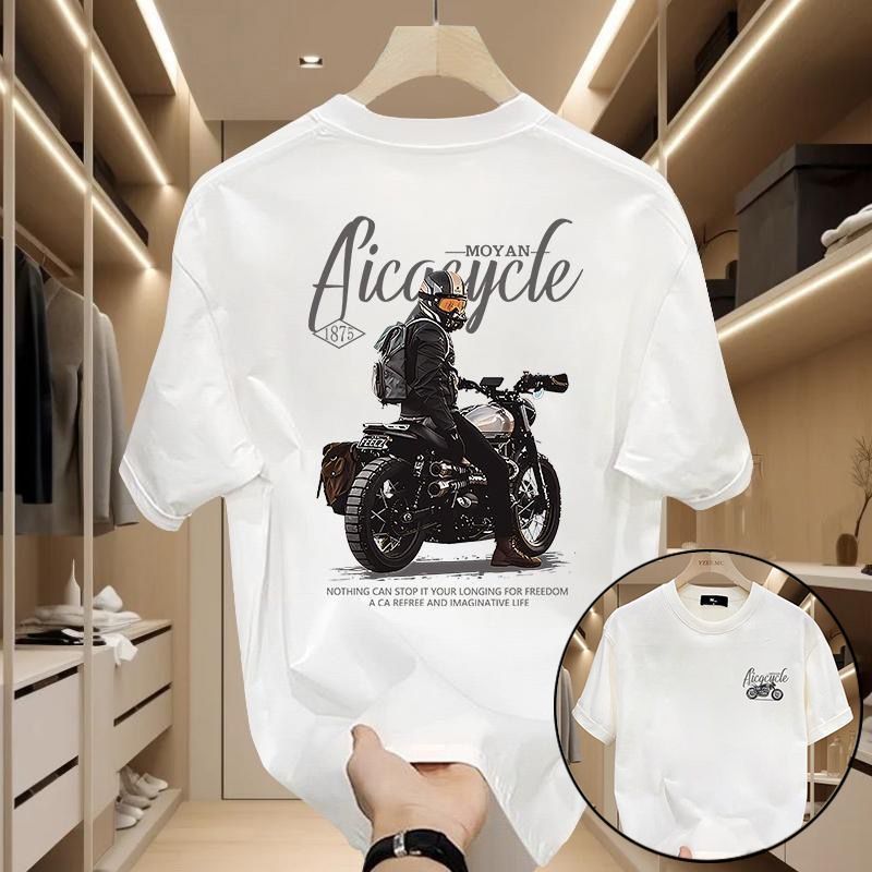 Short d'été en pur coton 240 g pour homme, imprimé de marque de mode américaine, ample et décontracté, de haute qualité_voghion.com