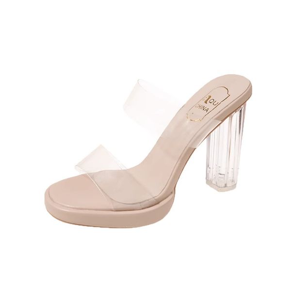 Modesch transparent oppen Zehenlinn mat décker waasserdichter Plattform Héichhiel Sandalen 2025 Nei Damen Summer Fairy_voghion.com
