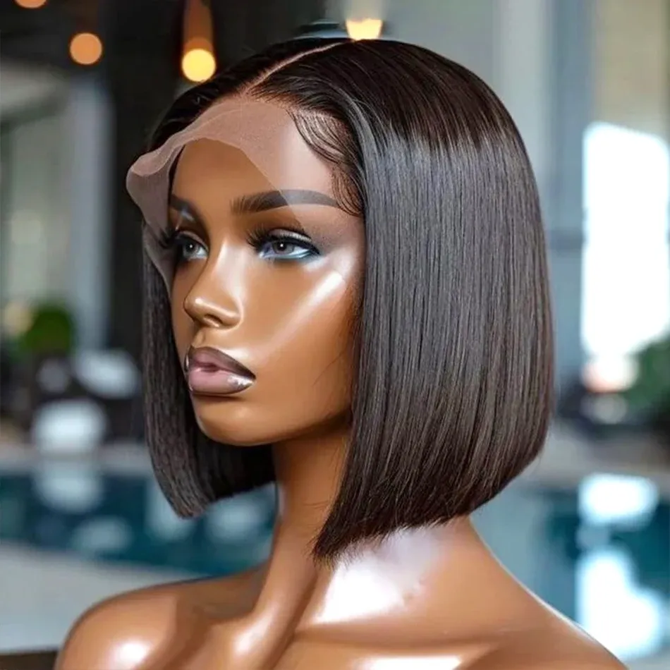 Nuetsclub 180 Dicht 13x4 13x6 Riicht Kuerz Bob Perück Lace Front Mënschlech Hoer Perücken 5x5 Verschluss Bob Perücken Ready to Wear Fir Fraen_voghion.com