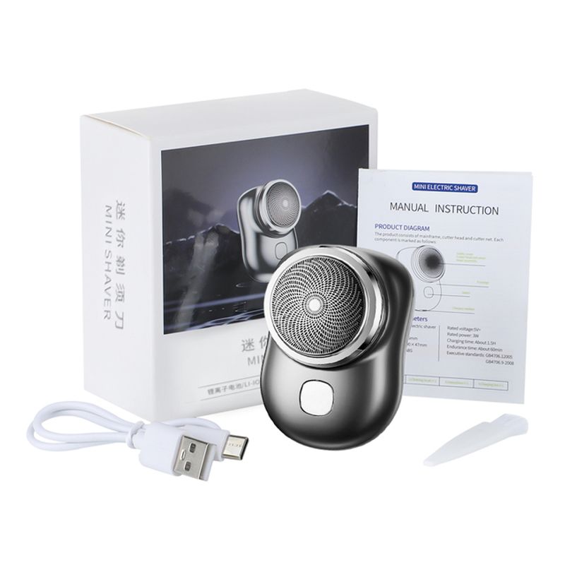 Mini rasoir électrique IPX7 étanche humide sec Double usage type-c charge rapide rasoir de poche tondeuse à barbe Machine à raser_voghion.com