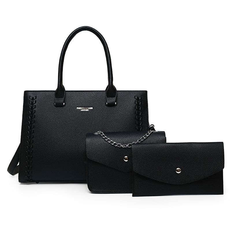 Damentaschen Neue Damentasche Modische, vielseitige Schultertasche Ag Laies Gewebte Mutter-Kind-Tasche Retro Dreiteilige, einfache Handtasche_voghion.com