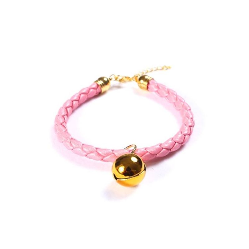Collar con cascabel ajustable para mascotas, collar sencillo para gatos, perros y conejos_voghion.com