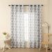 Gray Background Gourd Flower Printed Curtains High Grade Messy Semi Light Blocking Printed Curtains Suitable For Living Room Balcony Curtains_voghion.com