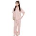 Pajamas Ladies Printed Short Sleeve Trousers Two-piece Set Loose Ladies Loungewear F_voghion.com