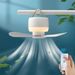 Portable USB Rechargeable Camping Fan With LED Light Remote Control Adjustable For Outdoor Tents Detachable Blades Long Battery Life_voghion.com