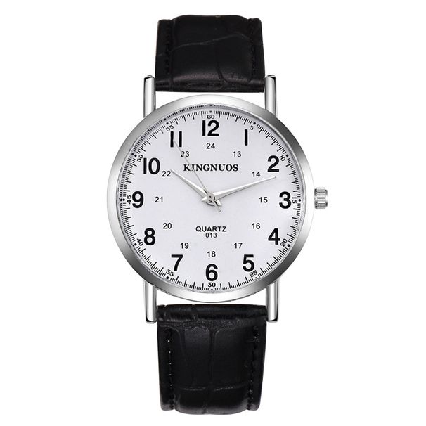 Jinnuo Clockwise Buckle Hot Selling Korean Edition Simple Versatile Couple Belt Quartz Watch_voghion.com