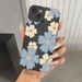 Summer Blue Large Flower Phone Case For iPhone 16 14 15 13 12 11 Pro Max X XR XS 7 8 Plus SE 2020 Shockproof Silicone Soft Cover_voghion.com