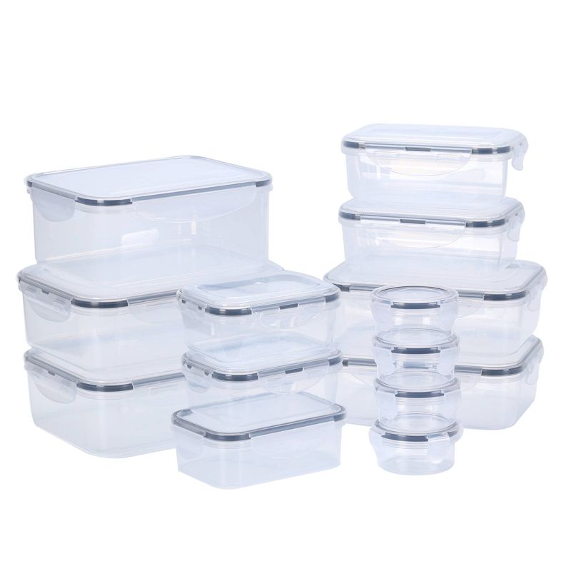 Refrigerator food transparent plastic 14-piece crisper storage box microwave oven storage box Kitchen Box storage box_voghion.com