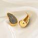 Boucles d'oreilles en forme de goutte d'eau, légères, luxueuses, pour femme, tempérament, mode, incrustées de zirconium_voghion.com