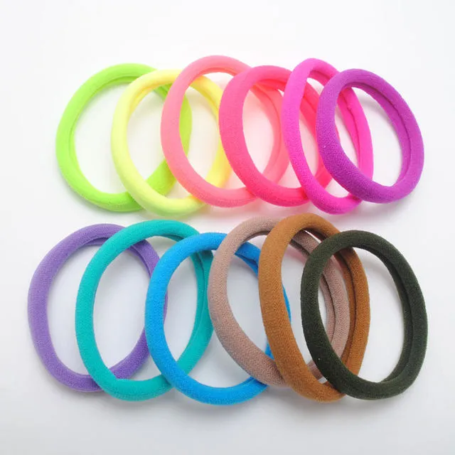 12Pieces Women Elastic Hair Bands Seamless Tie Big Hair Scrunchies Heavy Hair Gum Hair Accessories Birthday Gift Hair Holder_voghion.com
