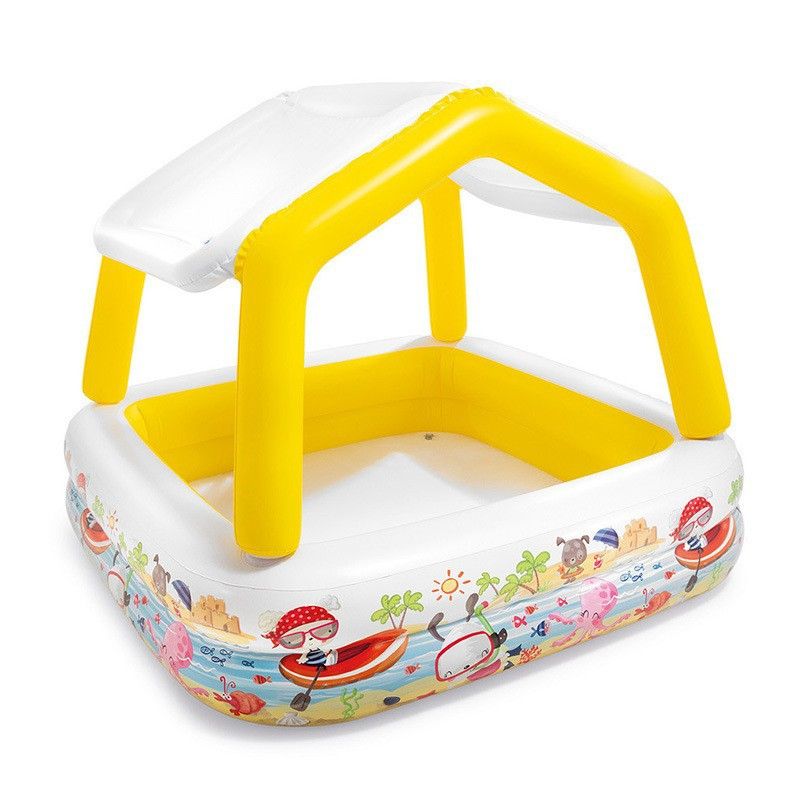 Børnesolafskærmning Oppustelig swimmingpool Hjem Babybad Soppebassin Ocean Ball Pool Sandpool Børnelegetøj_voghion.com