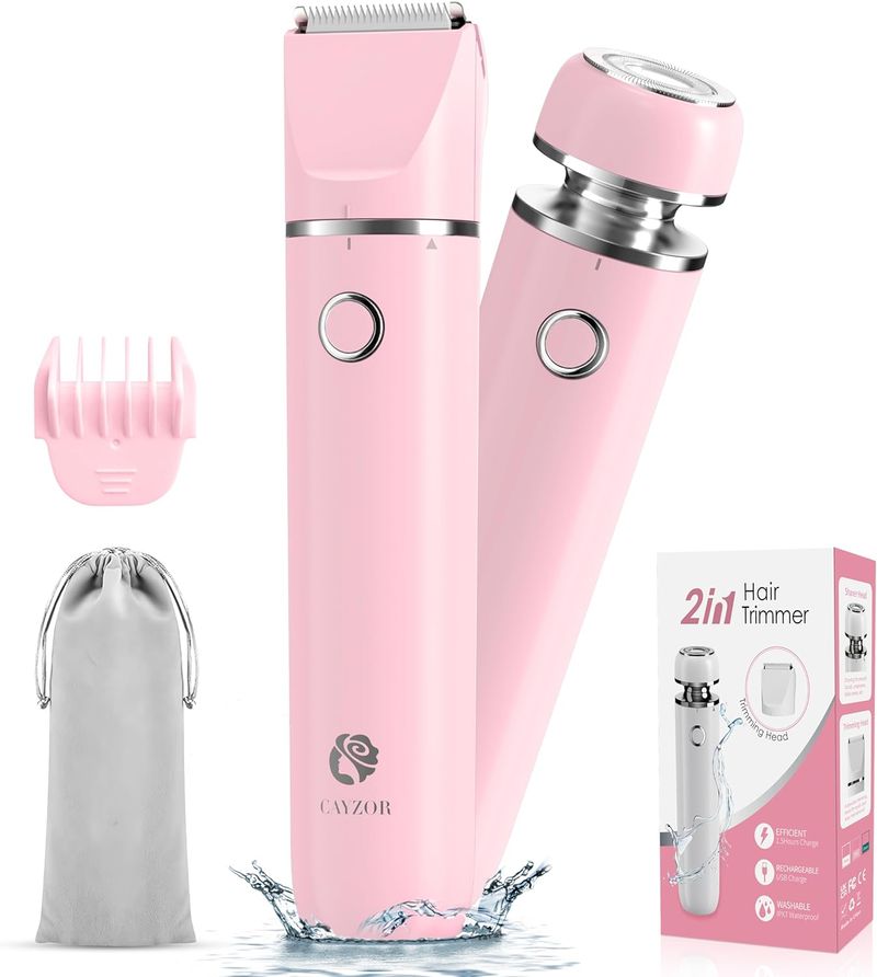 Cayzor Women's \ u2013 2-in-1 Wet/Dry Electric Body Cordless Waterproof Bikini Trimmer Razor Public Hair Removal Device_voghion.com