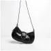Women Y2K Fashion Shoulder Black PU Leather Underarm Ladies High Quality Handbags Hot Girls Armpit Bags Wallet_voghion.com