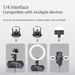 Selfie Stick with Stabilizer Handheld Gimbal Wireless Selfie Stick Tripod with Fill Light Phone Stand Holder for Tablet Mobile_voghion.com