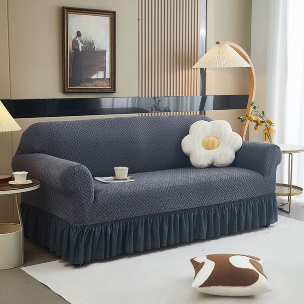 Copridivano elasticizzati di alta qualità in jacquard, protezioni antiscivolo a copertura totale per divani singoli/doppi/tre posti, design moderno a righe._voghion.com