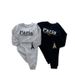 Kid's Clothing Autumn 2024 new ins children's clothing boys and girls trendy round neck letter long sleeved sweater sports suit_voghion.com