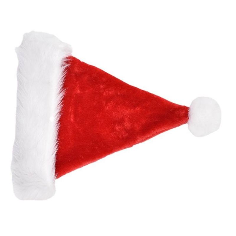 Christmas Velvet hat Christmas red decorative items adult children's hat_voghion.com