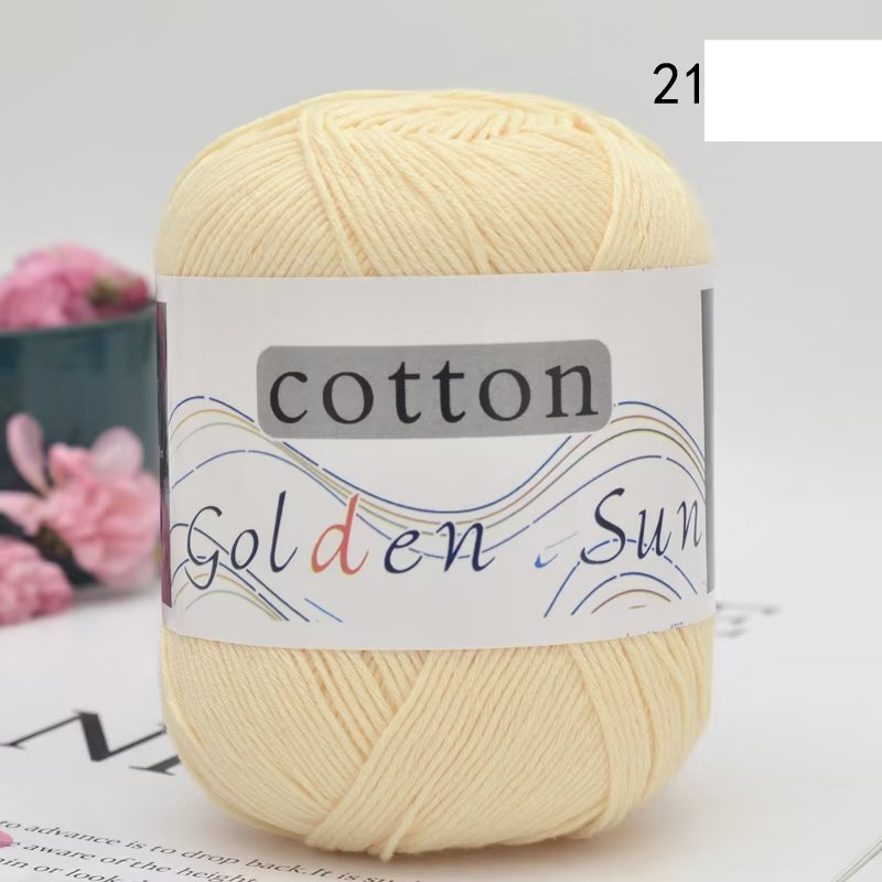 Infant and children's wool hand woven medium fine pure cotton yarn organic pure cotton yarn baby coat hat long staple cotton yarn_voghion.com