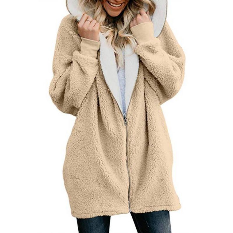 2024 Autumn Winter Fashion Women Jackets Women Cardigan Ladies Warm Jumper Fleece Fur Hooded Coat Hoodie Outwear Plus Size S-3XL_voghion.com